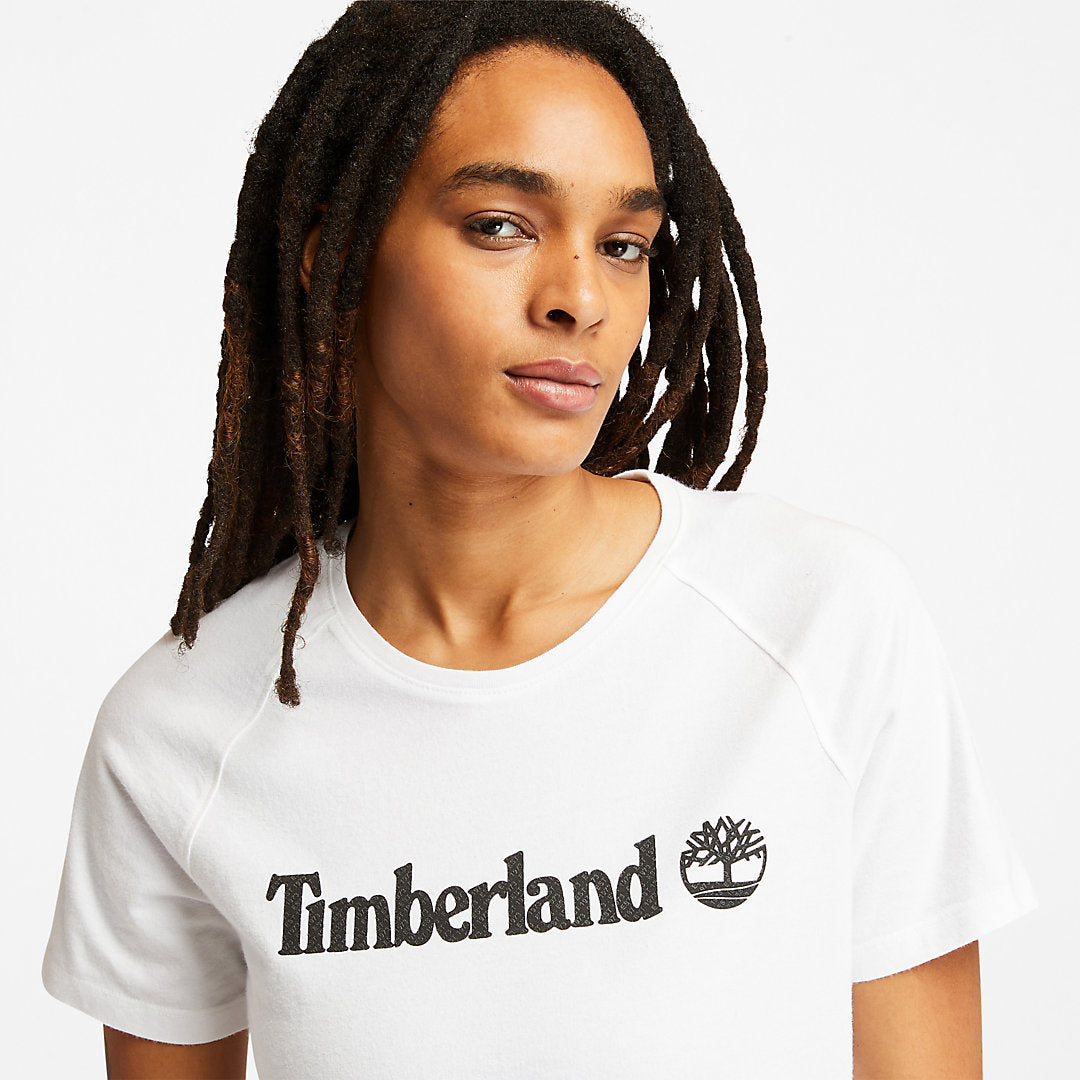 Womens Timberland Logo T-Shirt for Women in White