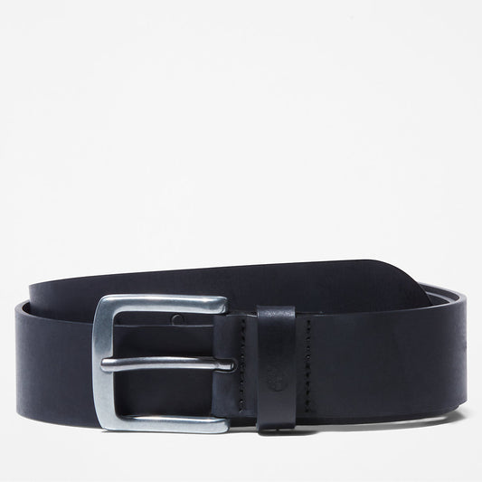 Mens Timberland Casual Leather Belt for Men in Black