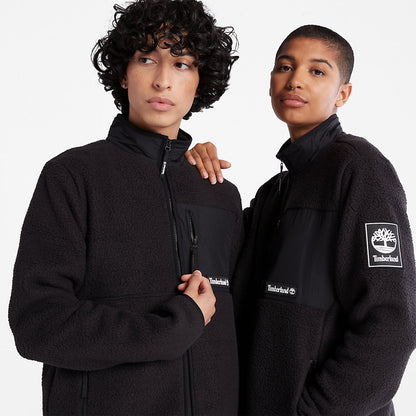 Mens Timberland Outdoor Archive Fleece Jacket for Men in Black