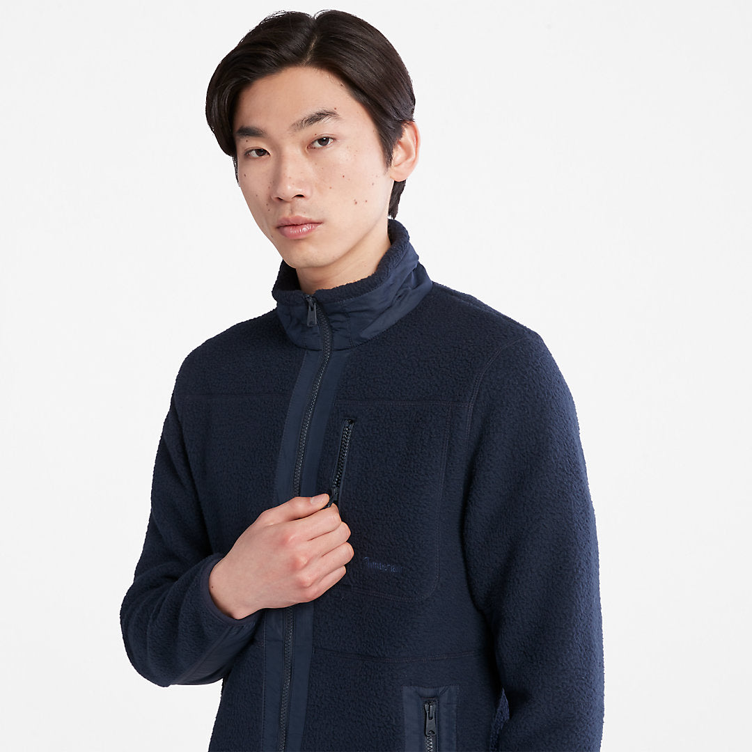 Mens Timberland Sherpa Fleece Jacket for Men in Navy