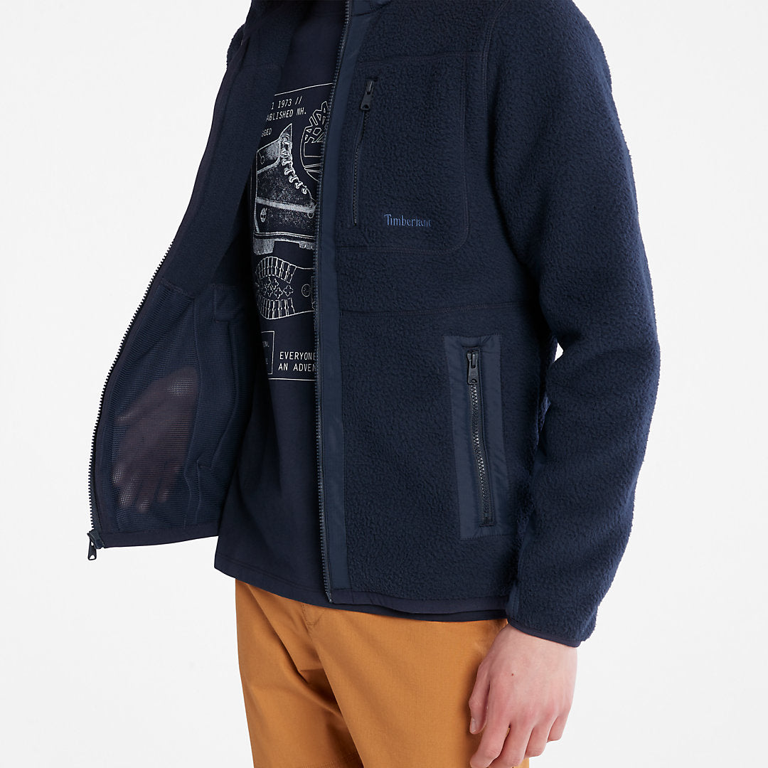 Mens Timberland Sherpa Fleece Jacket for Men in Navy