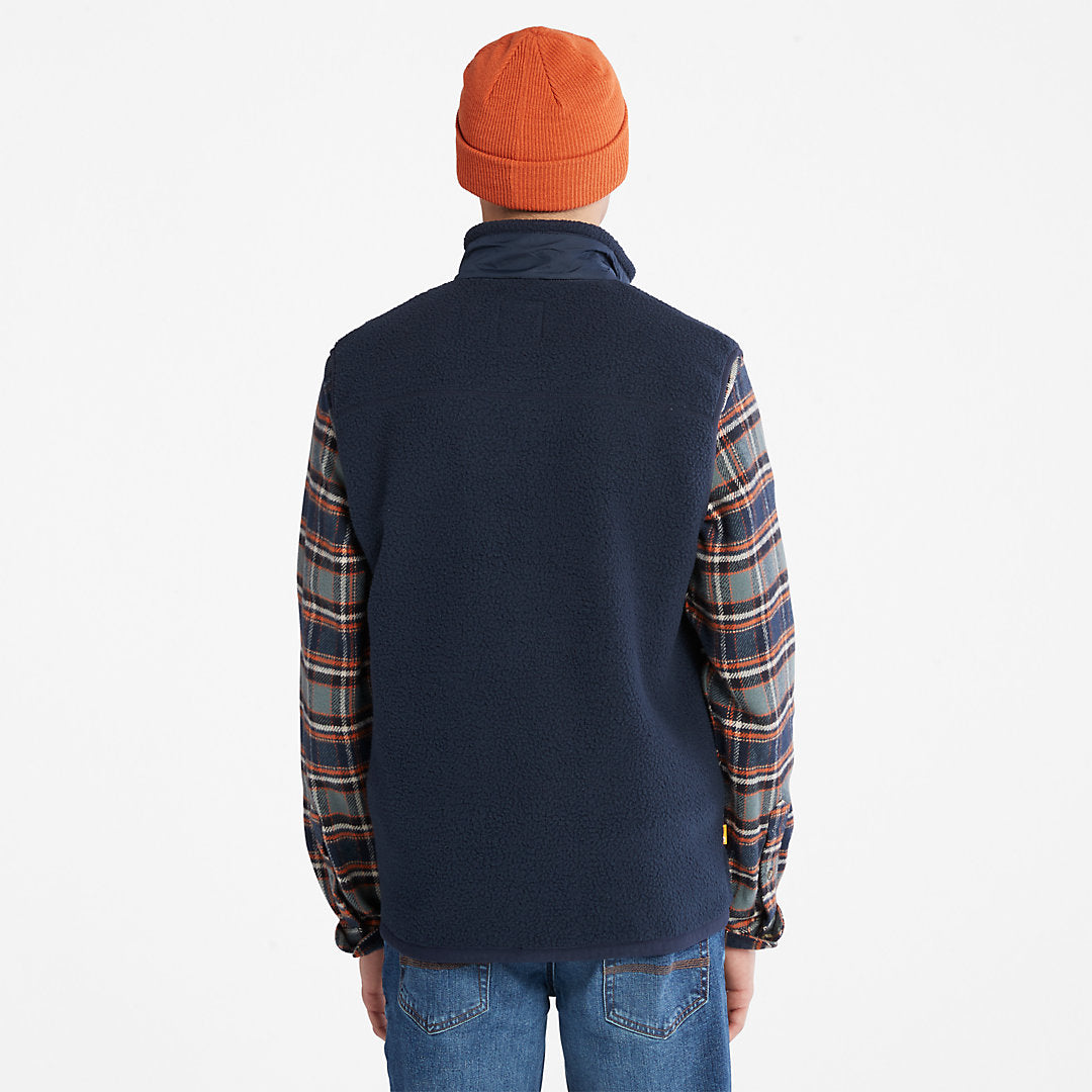Mens Timberland High-pile Fleece Gilet for Men in Navy