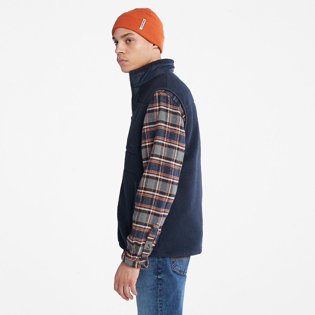 Mens Timberland High-pile Fleece Gilet for Men in Navy