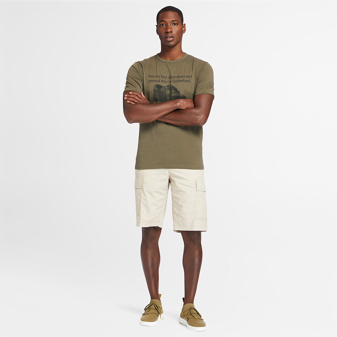 Mens Timberland Poplin Cargo Shorts for Men in Beige