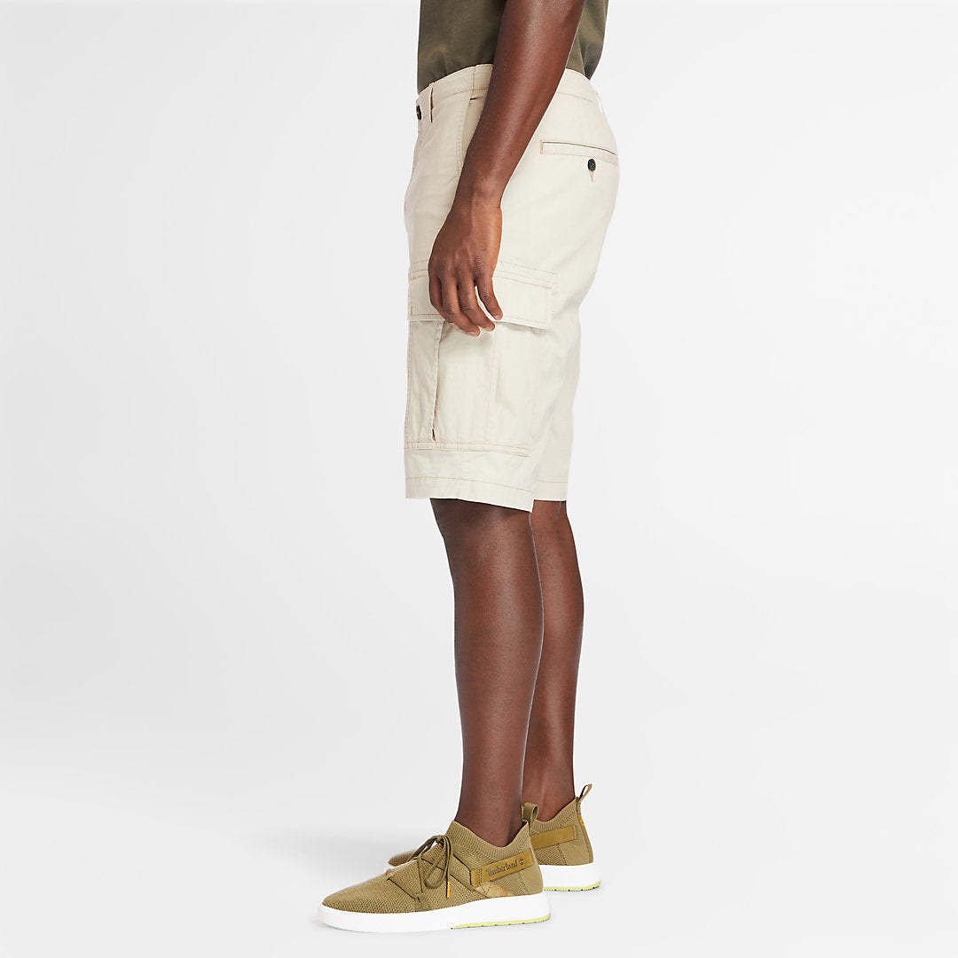 Mens Timberland Poplin Cargo Shorts for Men in Beige