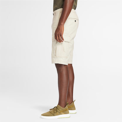 Mens Timberland Poplin Cargo Shorts for Men in Beige