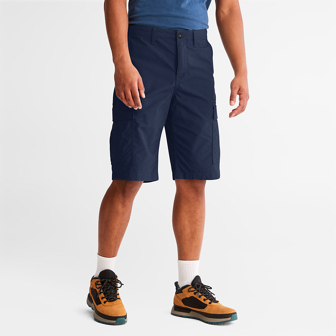 Mens Timberland Poplin Cargo Shorts for Men in Navy