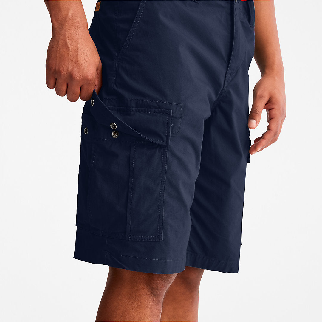 Mens Timberland Poplin Cargo Shorts for Men in Navy