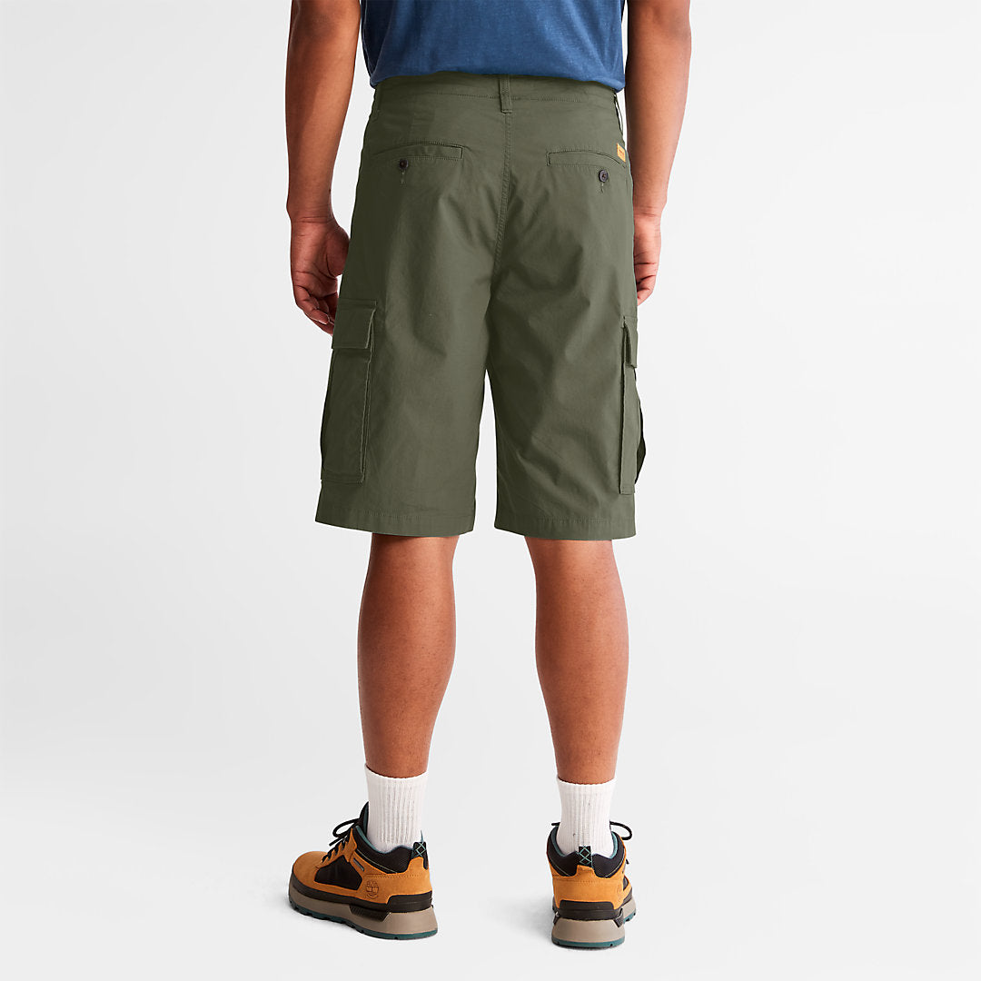 Mens Timberland Poplin Cargo Shorts for Men in Dark Green