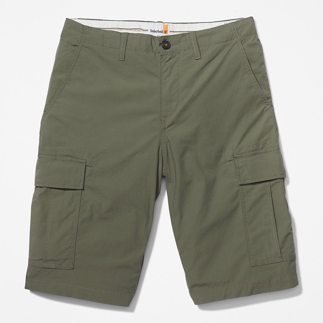 Mens Timberland Poplin Cargo Shorts for Men in Dark Green