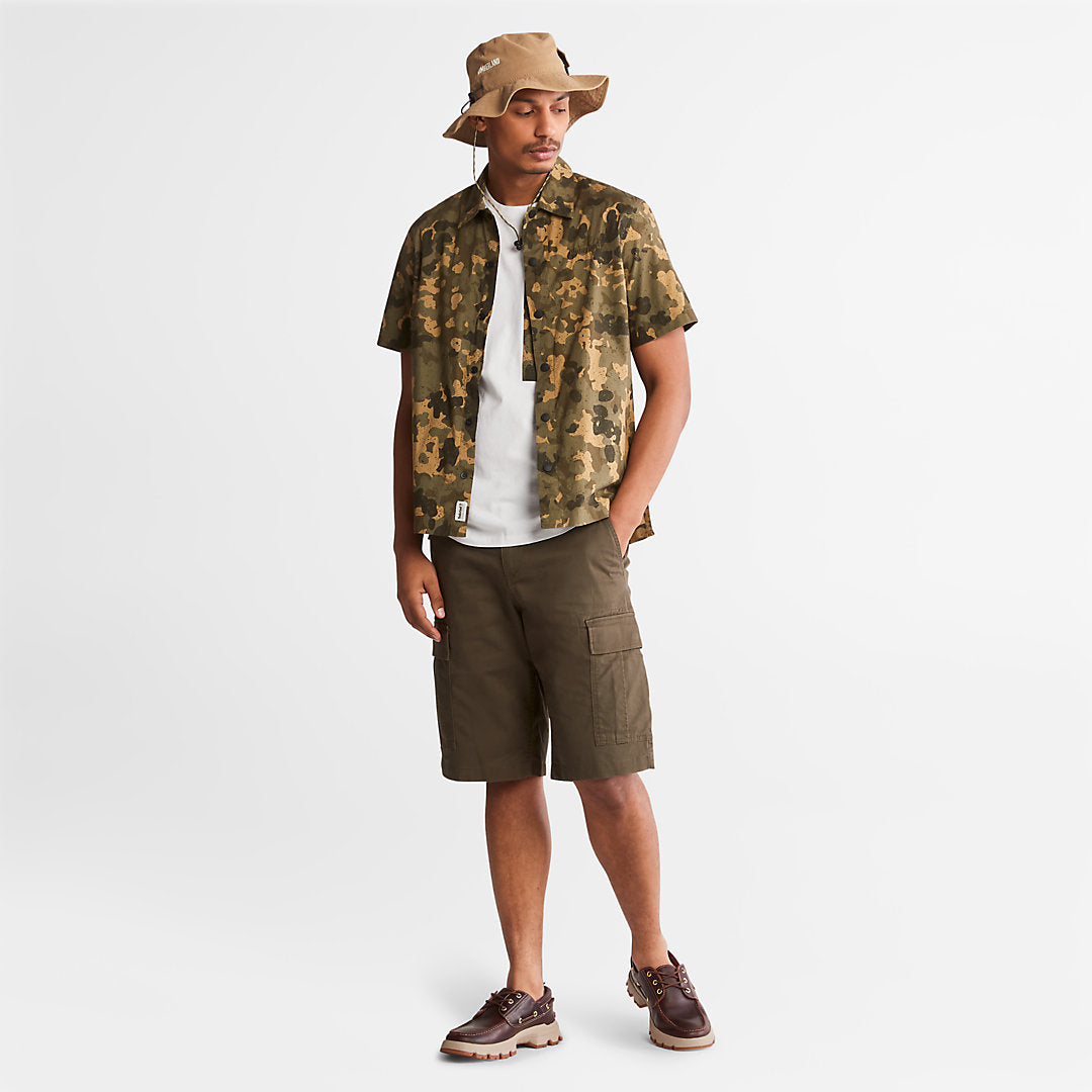 Mens Timberland Cargo Shorts for Men in Dark Green