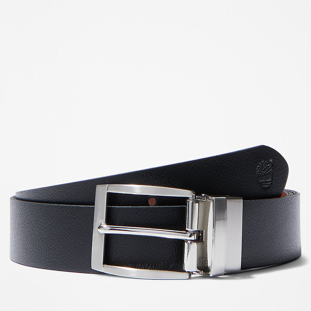 Mens Timberland Reversible Leather Belt for Men in Black