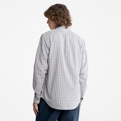 Mens Timberland Seersucker Gingham Shirt for Men in Purple