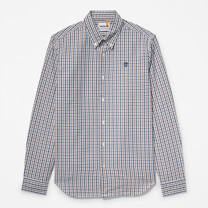 Mens Timberland Seersucker Gingham Shirt for Men in Purple
