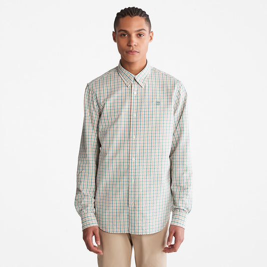 Mens Timberland Seersucker Gingham Shirt for Men in Pink