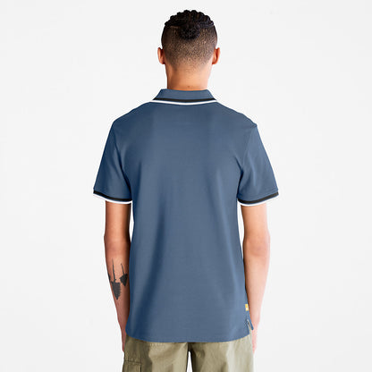 Mens Timberland Millers River Tipped Polo Shirt for Men in Blue