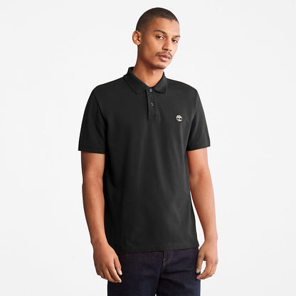 Mens Timberland Millers River Pique Polo Shirt for Men in Black