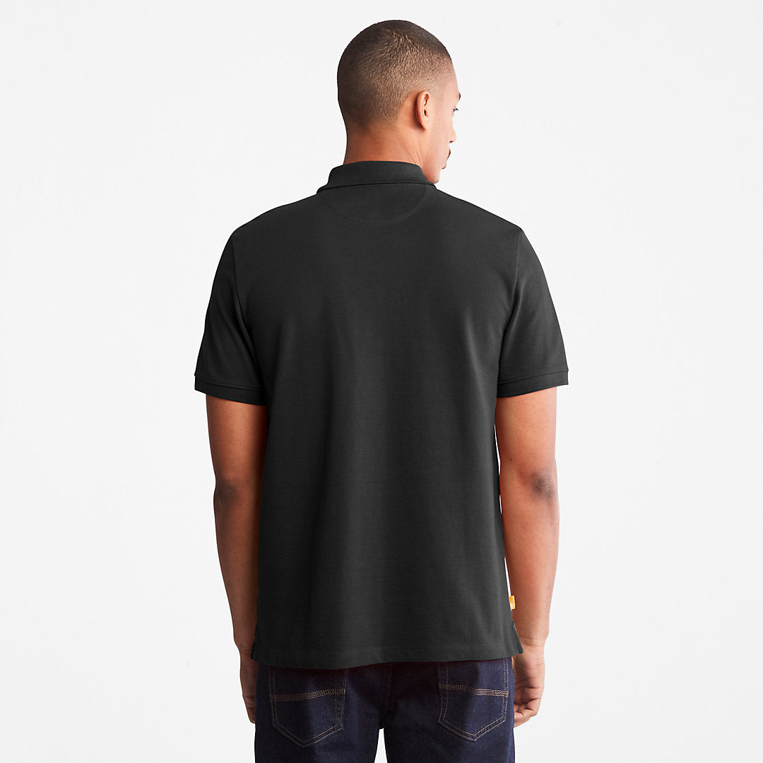 Mens Timberland Millers River Pique Polo Shirt for Men in Black
