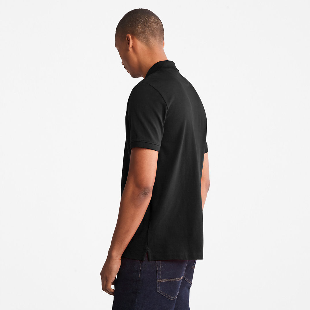 Mens Timberland Millers River Pique Polo Shirt for Men in Black