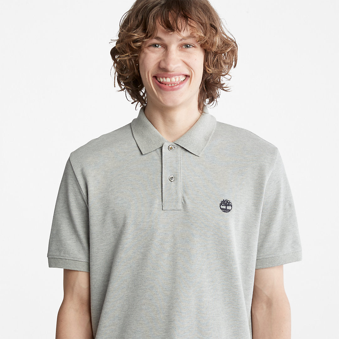Mens Timberland Millers River Pique Polo Shirt for Men in Grey