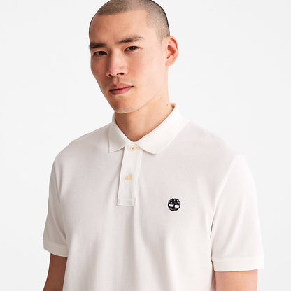 Mens Timberland Millers River Pique Polo Shirt for Men in White
