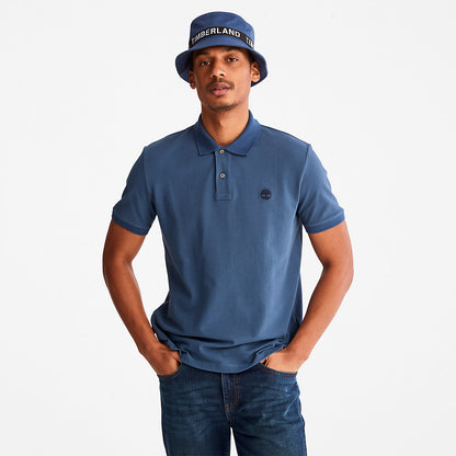 Mens Timberland Millers River Pique Polo Shirt for Men in Blue