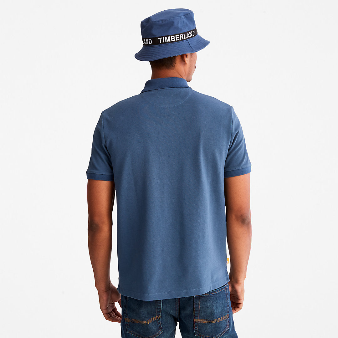 Mens Timberland Millers River Pique Polo Shirt for Men in Blue