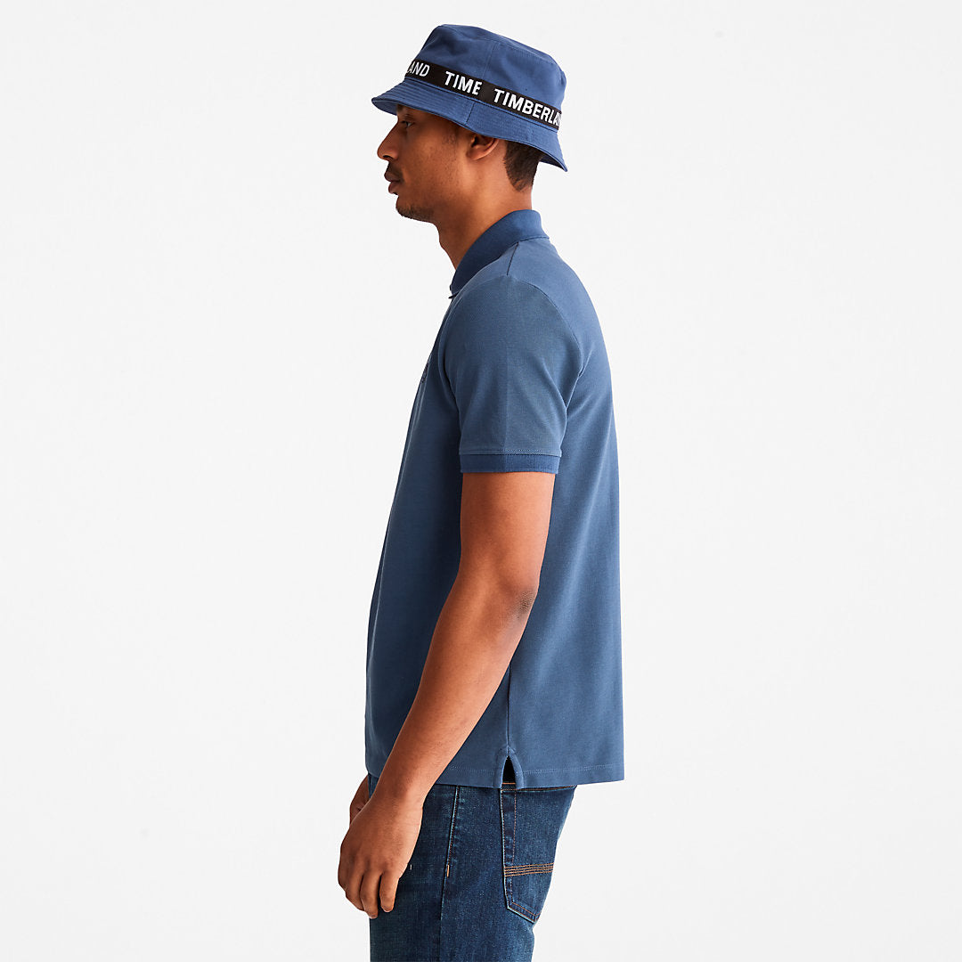 Mens Timberland Millers River Pique Polo Shirt for Men in Blue