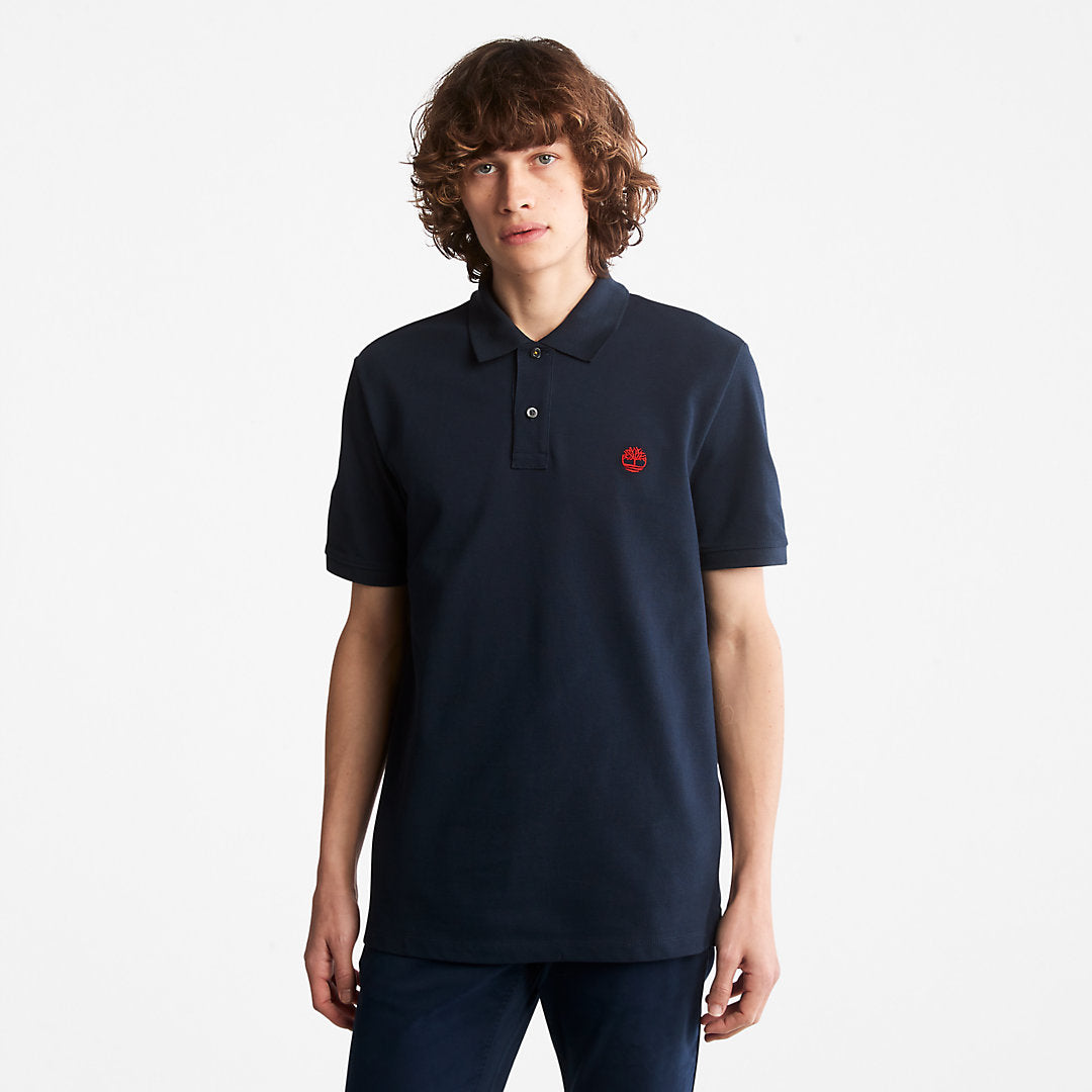 Mens Timberland Millers River Pique Polo Shirt for Men in Navy