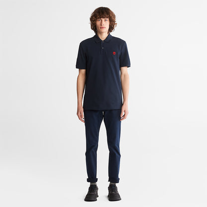 Mens Timberland Millers River Pique Polo Shirt for Men in Navy