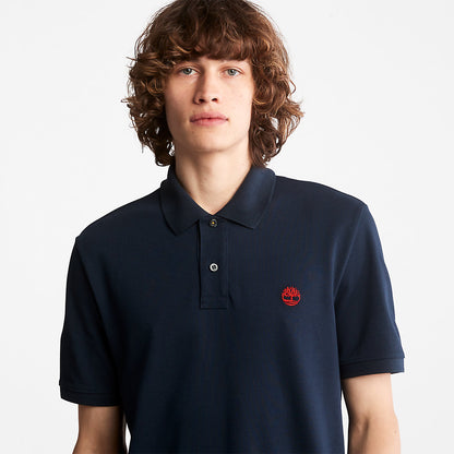 Mens Timberland Millers River Pique Polo Shirt for Men in Navy