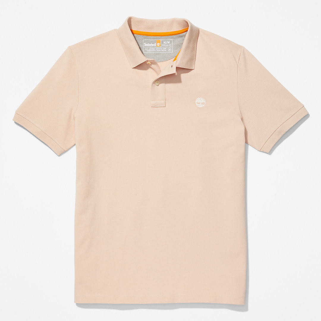 Mens Timberland Millers River Pique Polo Shirt for Men in Light Pink
