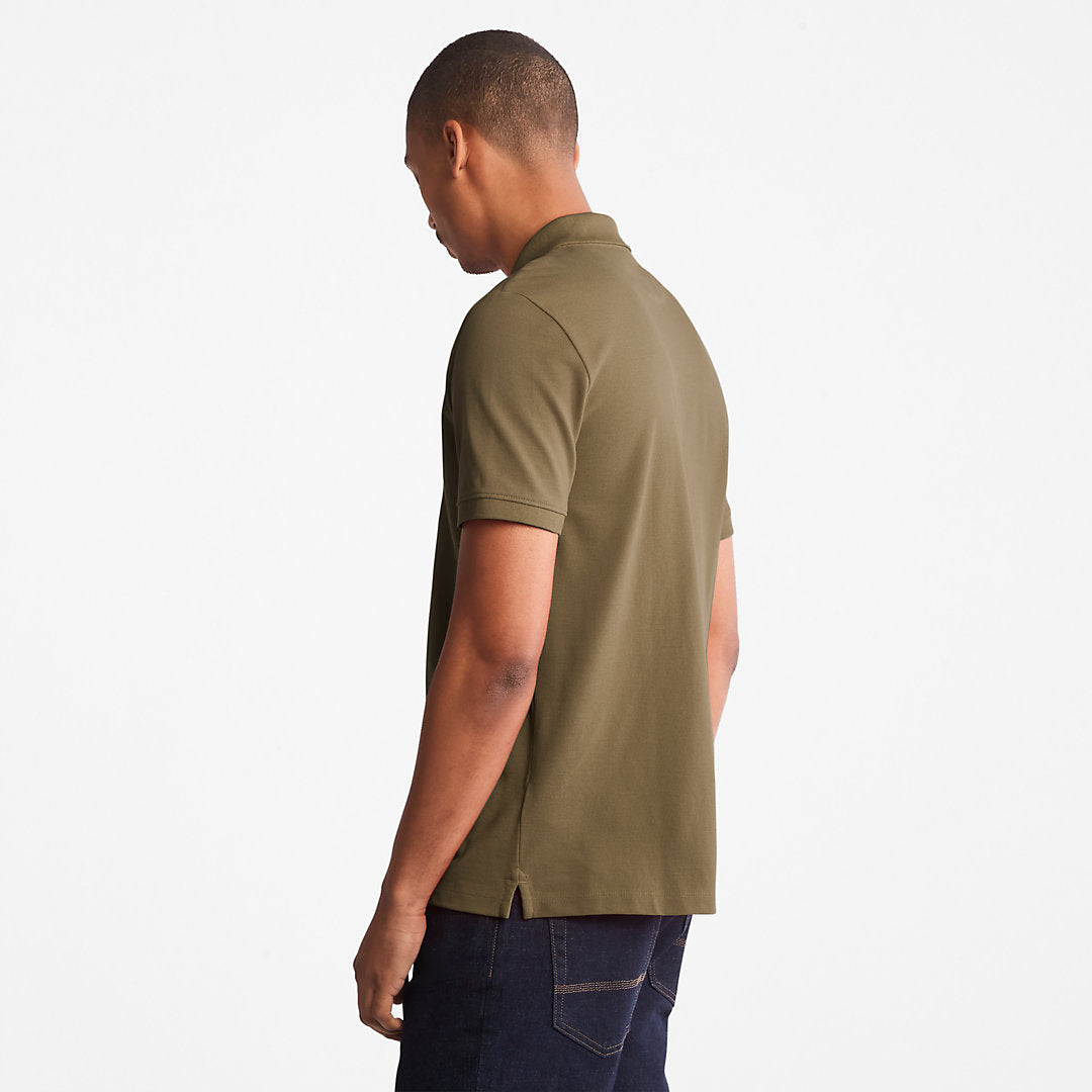 Mens Timberland Millers River Pique Polo Shirt for Men in Dark Green