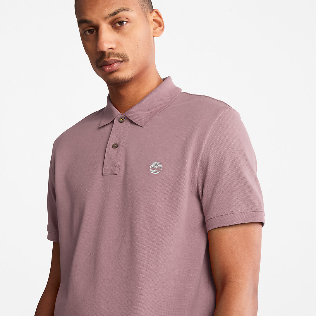 Mens Timberland Millers River Pique Polo Shirt for Men in Purple