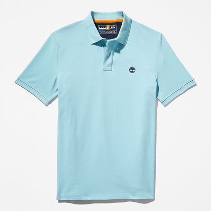 Mens Timberland Millers River Pique Polo Shirt for Men in Light Blue