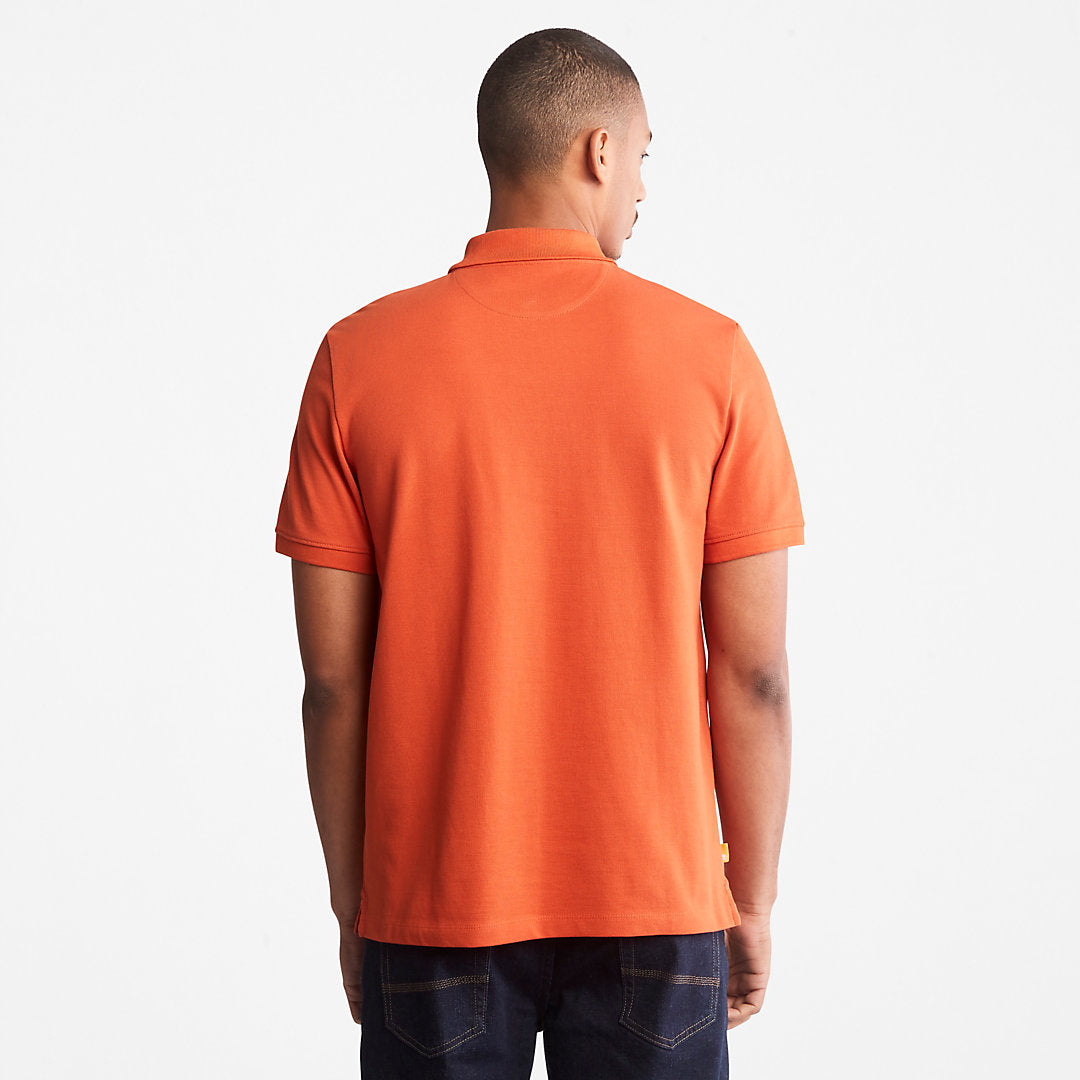 Mens Timberland Millers River Pique Polo Shirt for Men in Orange