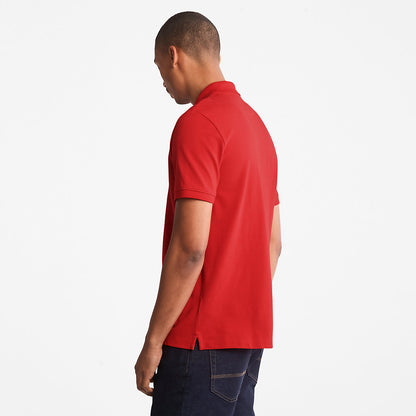 Mens Timberland Millers River Pique Polo Shirt for Men in Red