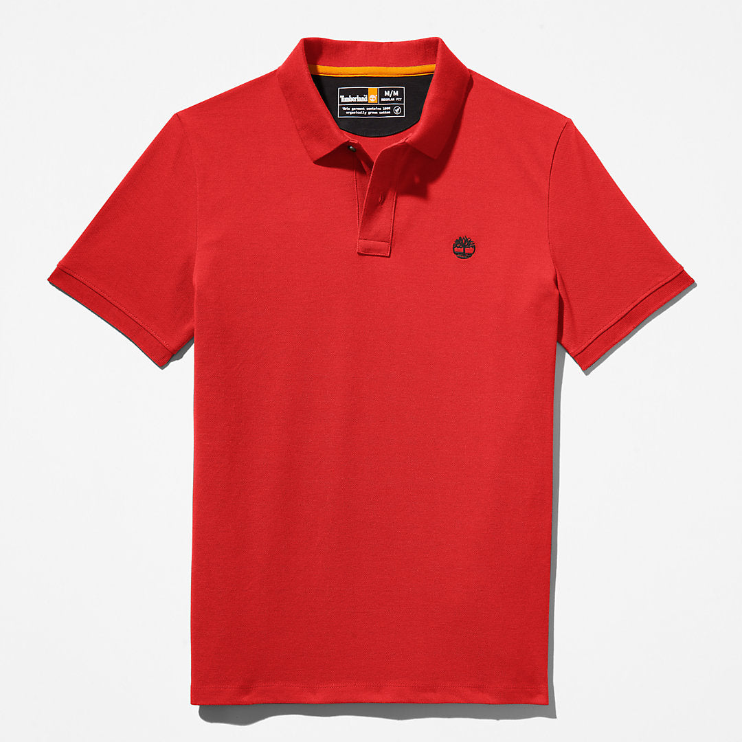 Mens Timberland Millers River Pique Polo Shirt for Men in Red