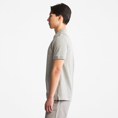 Mens Timberland Millers River Print-Collar Polo Shirt for Men in Grey