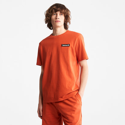 Mens Timberland All Gender Heavyweight Badge T-Shirt in Orange
