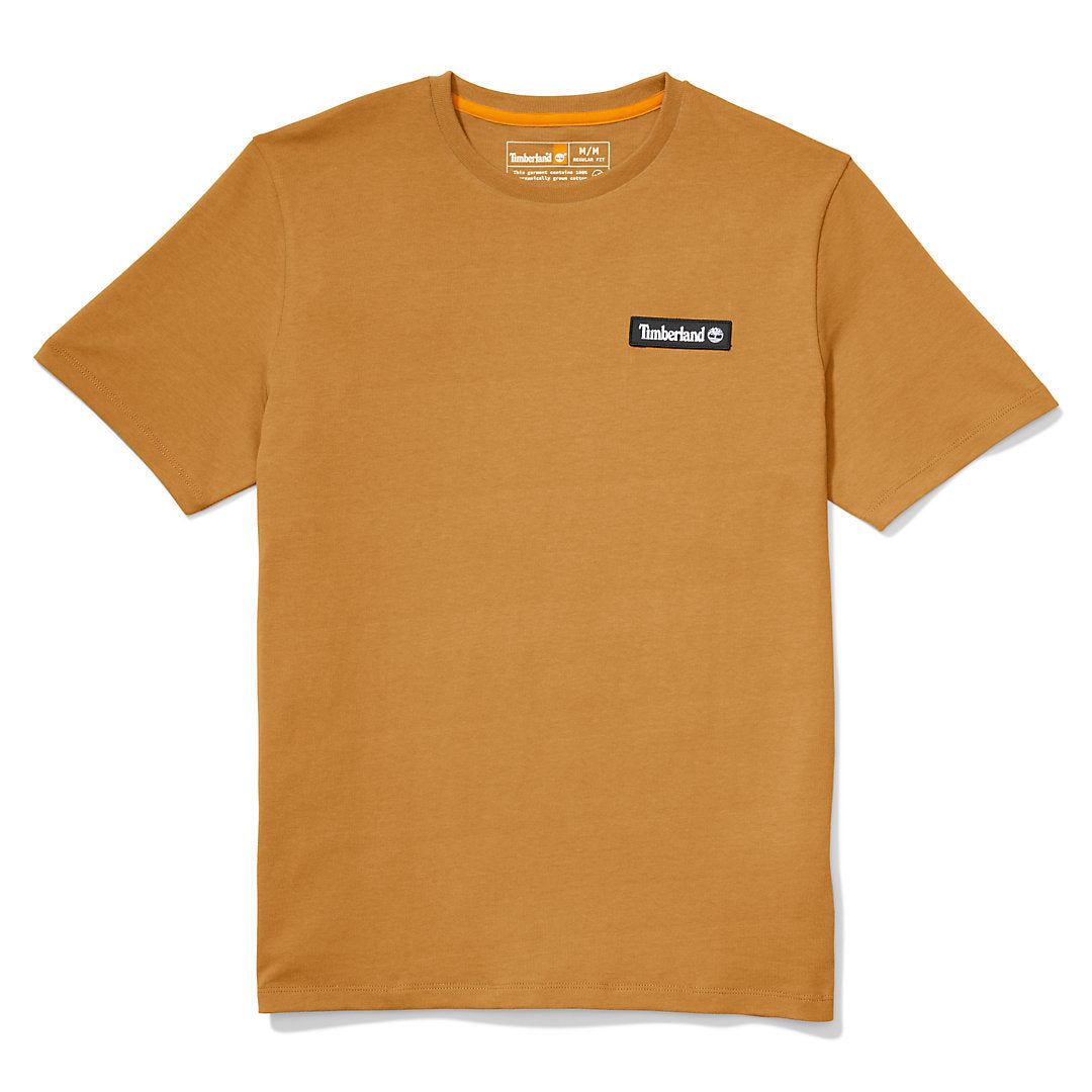 Mens Timberland All Gender Heavyweight Badge T-Shirt in Yellow