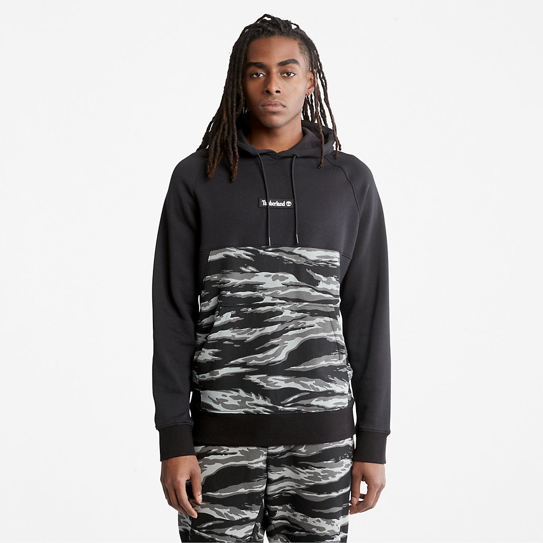 Mens Timberland White Tiger Print Hoodie for Men in Camo