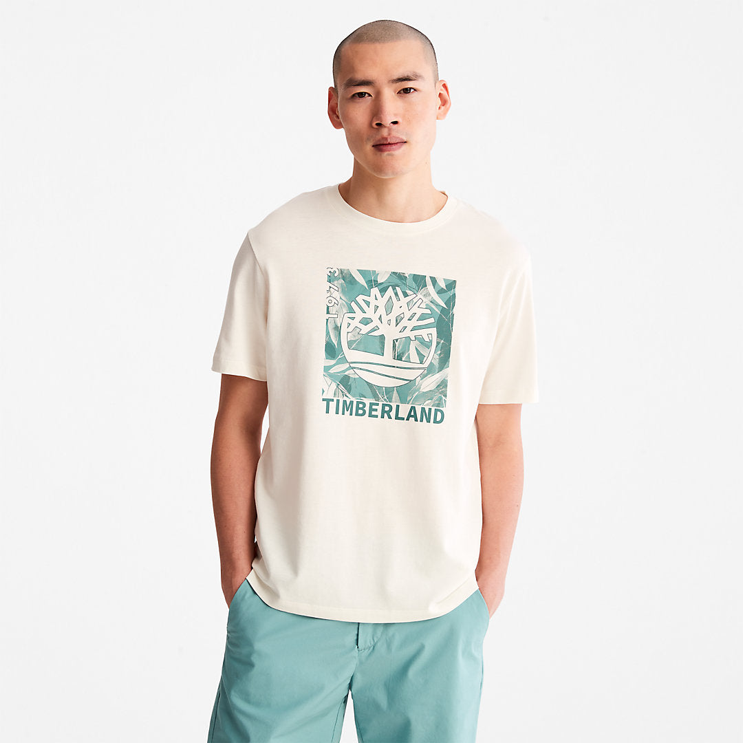 Mens Timberland Refibra™ Graphic T-Shirt for Men in White