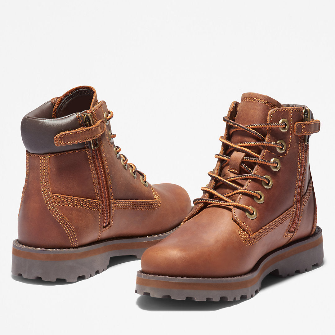 Kids Timberland Courma 6 Inch Side-Zip Boot for Youth in Brown