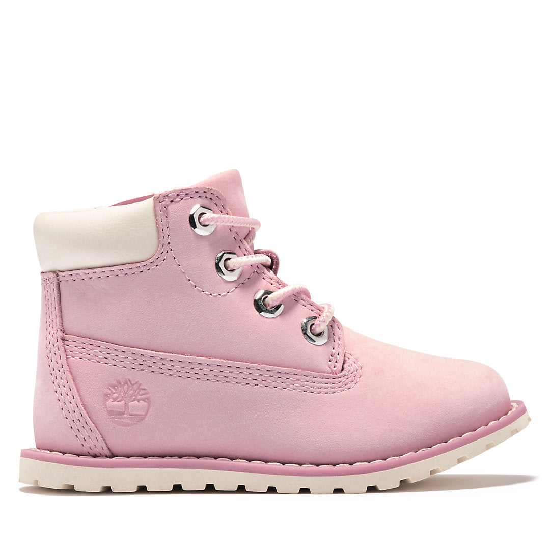 Kids Timberland Toddler Pokey Pine 6-Inch Side-Zip Boots in Pink