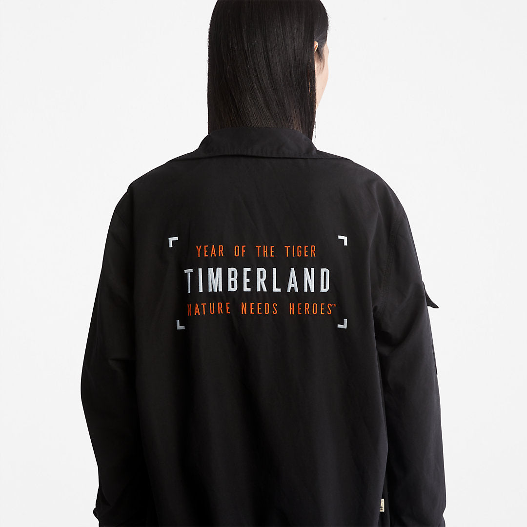 Mens Timberland All Gender Year of the Tiger Bomber Jacket in Black