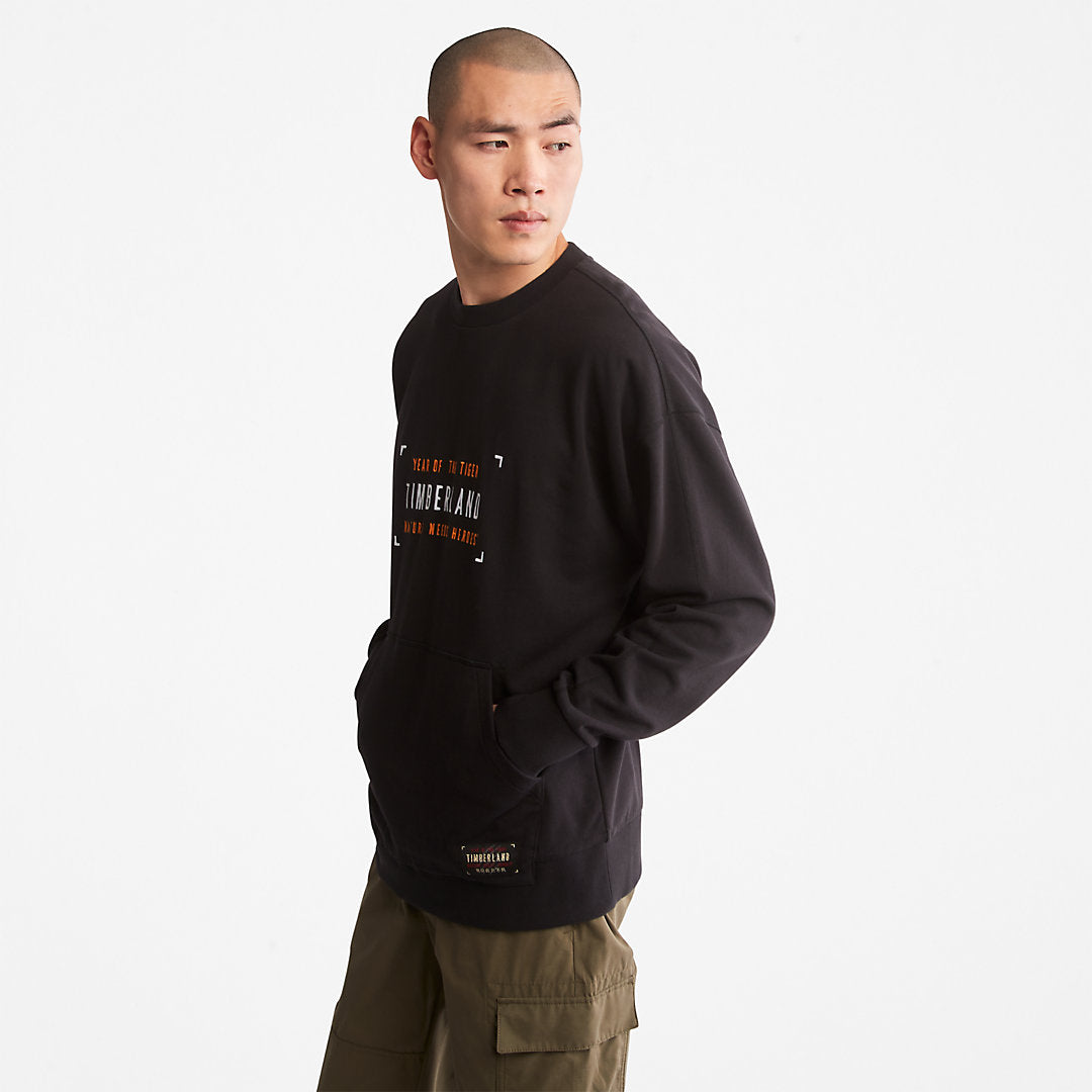 Mens Timberland Year of the Tiger Sweatshirt for Men in Black