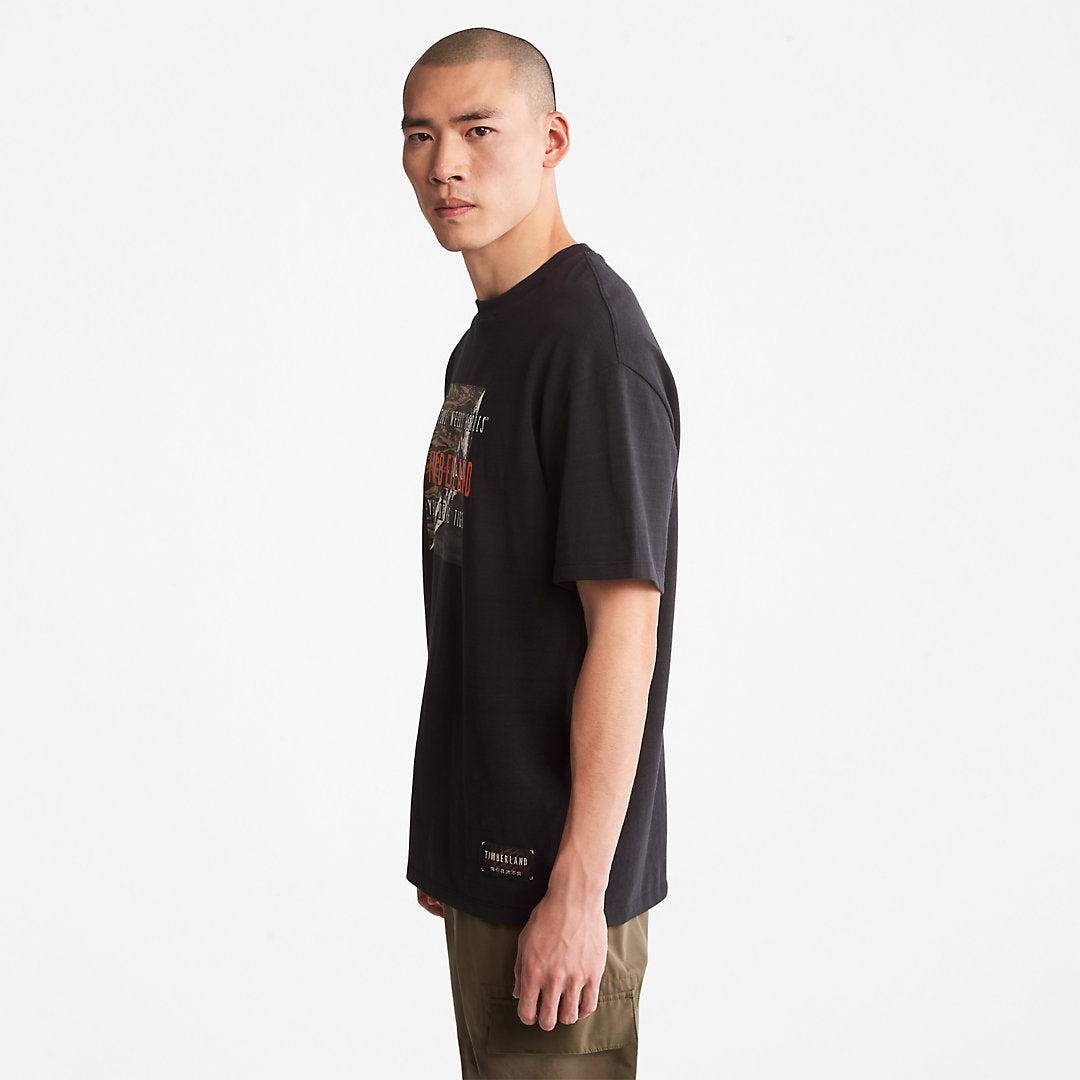 Mens Timberland Year of the Tiger T-Shirt for Men in Black