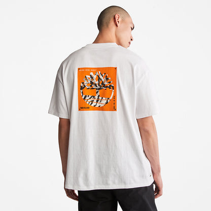 Mens Timberland Year of the Tiger T-Shirt for Men in White