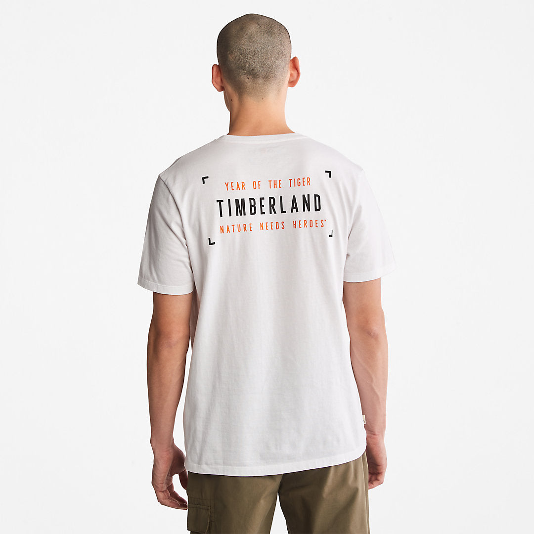 Mens Timberland Year of the Tiger T-Shirt for Men in White